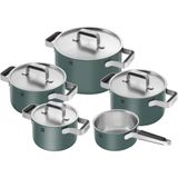 ZWILLING Pure tencere seti, 5 parça, 18/10 paslanmaz çelik, seramik dış kaplama, Stay-Cool kulplar, bulaşık makinesinde yıkanabilir, yeşil