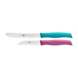 Zwilling Twin Grip 2 Parça Pembe Mavi Bıçak Seti