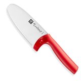 ZWILLING Twinny çocuk aşçı bıçağı, 10 cm, parmak korumalı, paslanmaz çelik, yuvarlatılmış bıçak şekli, çocuklara uygun tasarım, plastik sap, kırmızı