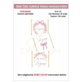 ZY TASARIM Madlen Çikolata Etiketi Kız Bebek Kurdele Tasarımlı İsme Özel Babyshower Mevlüt Doğum Günü 105 Adet