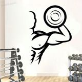 ZYAFANGOK Spor Salonu Duvar Çıkartması Vinil Spor Salonu Spor Sanatı Vücut Geliştirme Fitness Duvar Çıkartması Dekorasyon Duvar Resmi Duvar Kağıdı 78 x 57 cm