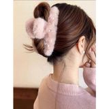 ZYC Büyük Boy Inci Peluş Mandal Toka 12 cm - Standart - Gülkurusu
