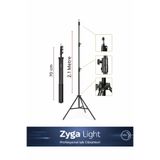 Zyga Tripod Işık Ayağı Projeksiyon Sunset Ring Halka Youtuber Tiktok 2.1 Metre
