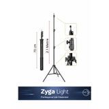 Zyga Tripod Işık Ayağı Projeksiyon Sunset Ring Halka Youtuber Tiktok 2.1 Metre