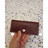 Zyla Porting Hakiki Deri Gözlük Kılıfı - Kabı Içi Dışı Deri 16X8 cm - Bordo