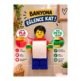 ZYNDO Tuvalet Kağıdı Tutucu Tuvalet Kağıtlığı Saçlı Model - Büyük Boy -Lego Adam Tuvalet Kağıdı Tutucu-ÖZEL RENK
