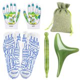 ZYNERY Refleksoloji Masaj Aleti ile Çorap, Basınç Noktası Masaj Aleti, Acupressure Çorap ve Eldiven, Refleksoloji Çizelge Çorapları, Tetik Noktalı Masaj Aleti, Ayak Ağrısı Giderici (Erkek, Yeşil)