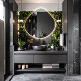 Zynor Led'li Lazer Kumlamalı Lavabo & Banyo Aynası (Dokunmatik Sensörlü) günışığı led'li 80 x 80