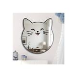 Zyphera Desing Kedi Figürlü Dekoratif Duvar Aynası 35 cm – Çocuk Odası, ve Salon İçin Modern Tasarım Pleksi Ayna