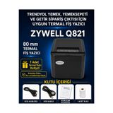 Zywell Q821 80 mm USB + Ethernet Otomatik Kesicili Termal Fiş ve Adisyon Yazıcısı, Restoran Sipariş Yazıcısı