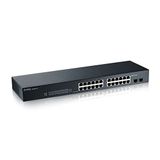 Zyxel 24-Port 10/100/1000 Gigabit Switch | Smartmanaged | Rack Mount ve Fansız | VLAN, IGMP, QoS [GS1900-24]