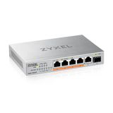 Zyxel 5 Bağlantı Noktalı Poe 2.5G Çoklu Gig Yönetilmeyen Anahtar @ 70W, 4 X Poe++ (60W) İle | 1 X 10G Sfp+ | Duvar Montajı Veya Bilgisayar Montajı [Xmg-105Hp]
