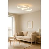 Zzez Beyaz Renk Modern Tasarım Beyaz Ledli Cafe - Mutfak - Salon 2 Li LED Avize