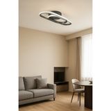 Zzez Gri Renk Modern Tasarım Beyaz Ledli Cafe - Mutfak - Salon 2 Li LED Avize - 1