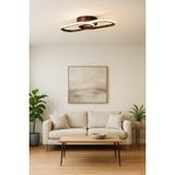 Zzez Kahverengi Modern Tasarım Beyaz Ledli Cafe - Mutfak - Salon 2 Li LED Avize - 1