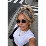 Zzla ONDELLA UV400 Korumalı Cat Eye Kesme Cam Siyah Kadın Güneş Gözlüğü