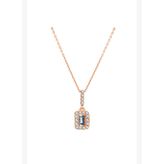0.15 Karat Safir Pırlanta Kolye