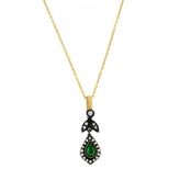 0,42 ct Elmas Yakut Kolye