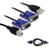 1.5 Metre Vga Erkek / Erkek + Usb + Printer Kvm Switch Kablo
