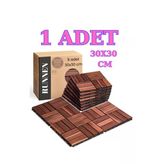 1 Adet Akasya 30x30 Ahşap Geçmeli Karo deck RUNNEN