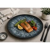 1 Adet Bonna Sepia Gourmet Düz Tabak 27 cm - Beyaz - Lacivert