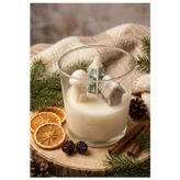 1 Adet Çam Ağacı ve Ev Şekilli Bardak Soya Mum