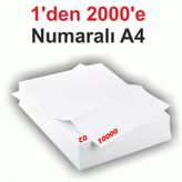 1 Den 2000 E Numaralı A4 Fotokopi Kağıdı
