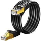 1 Metre RJ45 Kablo CAT7U/FTP Altın Kaplama Korumalı 10GB/SN 600 Mhz Zırhlı Utp Ağ Lan Ethernet Kablosu 1mt Xbox Ps 2/3/4/5 RJ45 Patch Kablosu