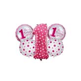 1 Yaş 5Li Set Balon, pembe