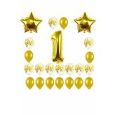 1 Yaş Altın Yıldızlar Balon Set