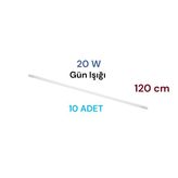 10 Adet 20 Watt 120 Cm Led Floresan Plastik Gün Işığı