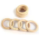10 Adet 7Cm Ahşap Perde Halkası