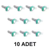 10 Adet Ec11 Rotary Encoder Butonlu Ec11 Enkoder 360 Derece Dijital Potansiyometre Arduino Menü Kontrol