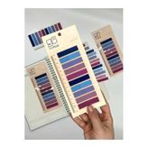 10 Renkli Cetvelli Pastel Mavi ve Mor Tonları İndeks Sticker/İndex/Post-it/Postit/Kitap Ayracı/Not Kağıdı