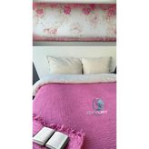 %100 Pamuklu Tek Kişilik Müslin Pike Fuşya 160X230 - Fusya - 160 x 230 cm
