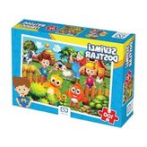 100 Parça Sevimli Dostlar Çocuk Puzzle - 34X24 cm