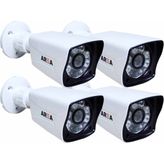 1000 Tvl 6 Atom LED 4 Lü Analog Kayıt Cihazı Kamerası 4 Adet - Beyaz