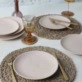 1001 Kumlu Krem Rölyefli Pasta Tabağı 21 cm 6 Adet Q32 - secenek