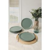 1001 Mat Yeşil Bloom Pasta Tabağı 24 cm 6 Adet 322 - seçenek