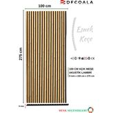 100X275 cm Akustik Duvar Paneli - Açık Meşe