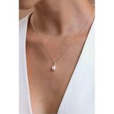 10,5 Mm Damla Doğal İnci Kolye