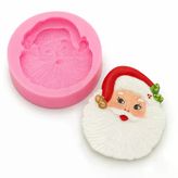 1056 - Silikon Kalıp Mum Kalıbı - Noel Baba Tabak