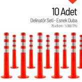 10`lu Delinatör Set 75 x 8 cm%100 TPU, Esnek Duba