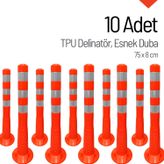 10'lu Delinatör Seti 75x8 cm TPU, Esnek Duba