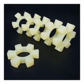 10pcs Polyurethane Coupling Hexagonal Rubber Plum Blossom Pad, Water Pump Elastic Block Buffer Pad, Shock Absorber Pad, 6-angle Wheel Pair(90mm)