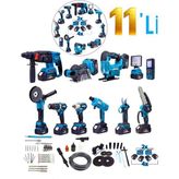 11'li Set, Hilti, Şarjlı Spral, Somun Sıkma, Elektrikli Matkap, Zincirli Testere, Budama Makası, Dekupaj, Lazer Metre, Oto Yıkama, Taşlama