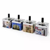 12 ADET ASHTRAY KARE - BASMALI METAL KÜLLÜK