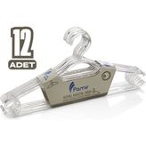 12 Adet Royal Kristal Askı Elbise Askısı - Şeffaf