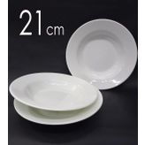 12 Adet Sağlam Beyaz Melamin Çukur Yemek Tabağı 21cm Ev Lokanta Tipi Porsiyon Sulu Yemek Haşlama Kabı
