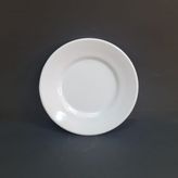 12 Adet Standart Çizgi Melamin Tatlı & Yemek Servis Tabağı 17 cm - Beyaz